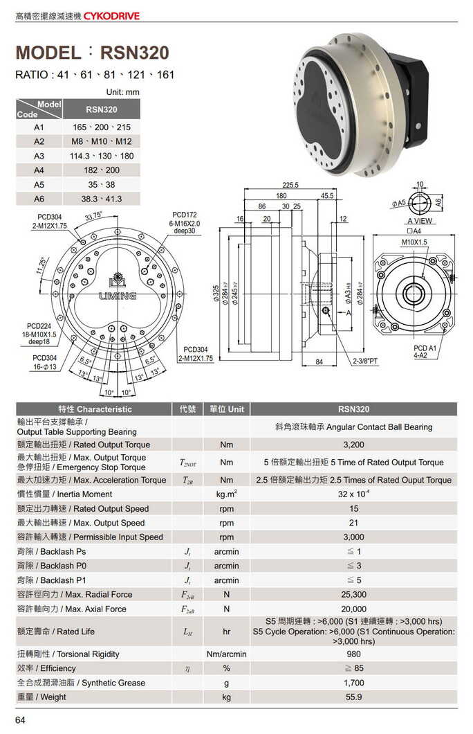 利明擺線針輪減速機RSN