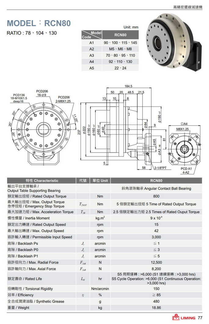 臺灣擺線減速機型號大全